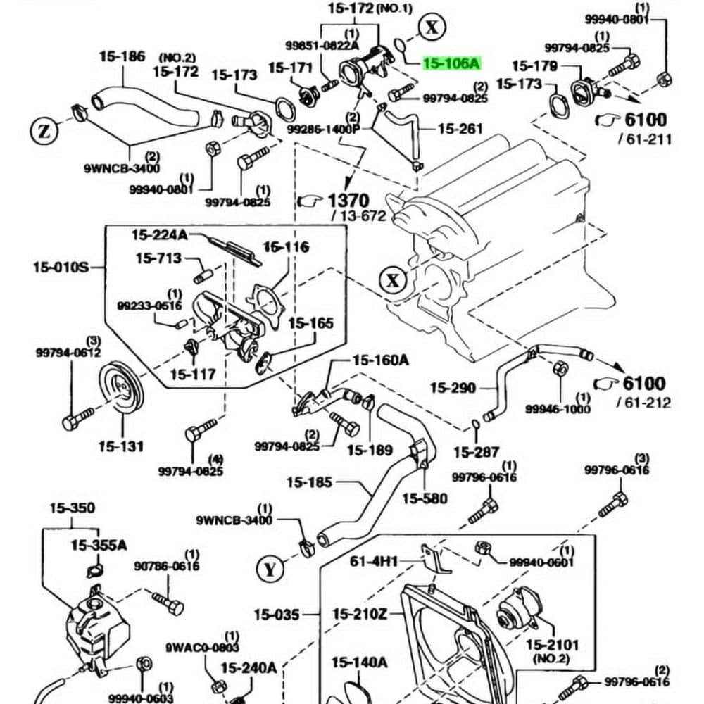 Genuine Thermostat Housing O Ring for Mazda MX-5 NA NB, image size:1000x1000