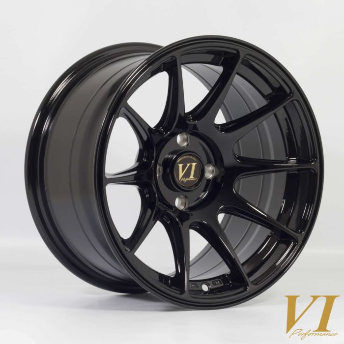 6Performance BDR 15x8.25 ET0 4x100 Black Alloy Wheel