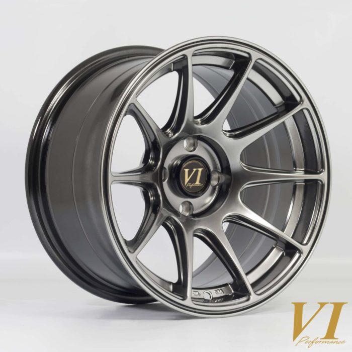 6Performance BDR 15x8.25 ET0 4x100 Hyper Black Alloy Wheel