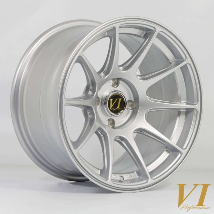6Performance BDR 15x8.25 ET0 4x100 Silver Alloy Wheel