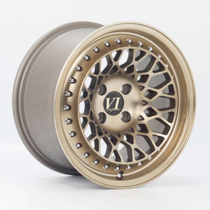6Performance fity 15x8.25 ET15 4x100 Gold Alloy Wheel