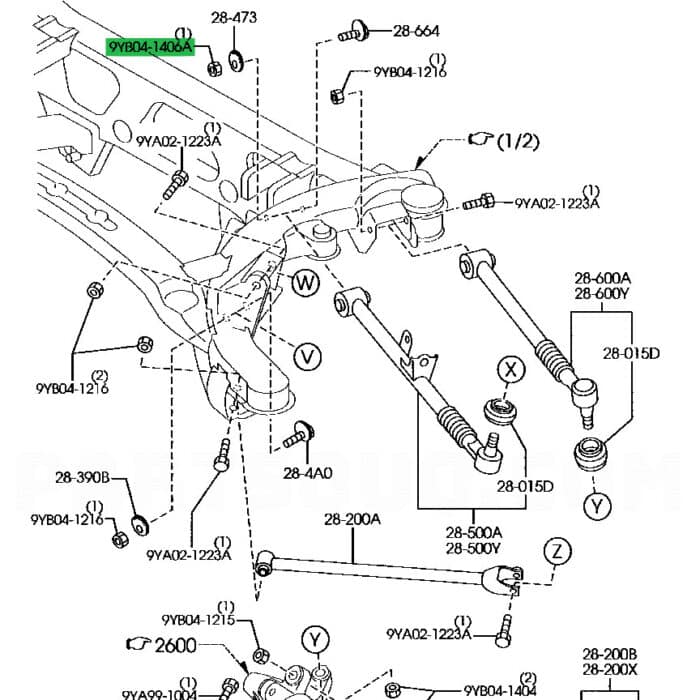mページ Genuine Alignment Nut Both Front Rear Rearward for Mazda MX-5 NC