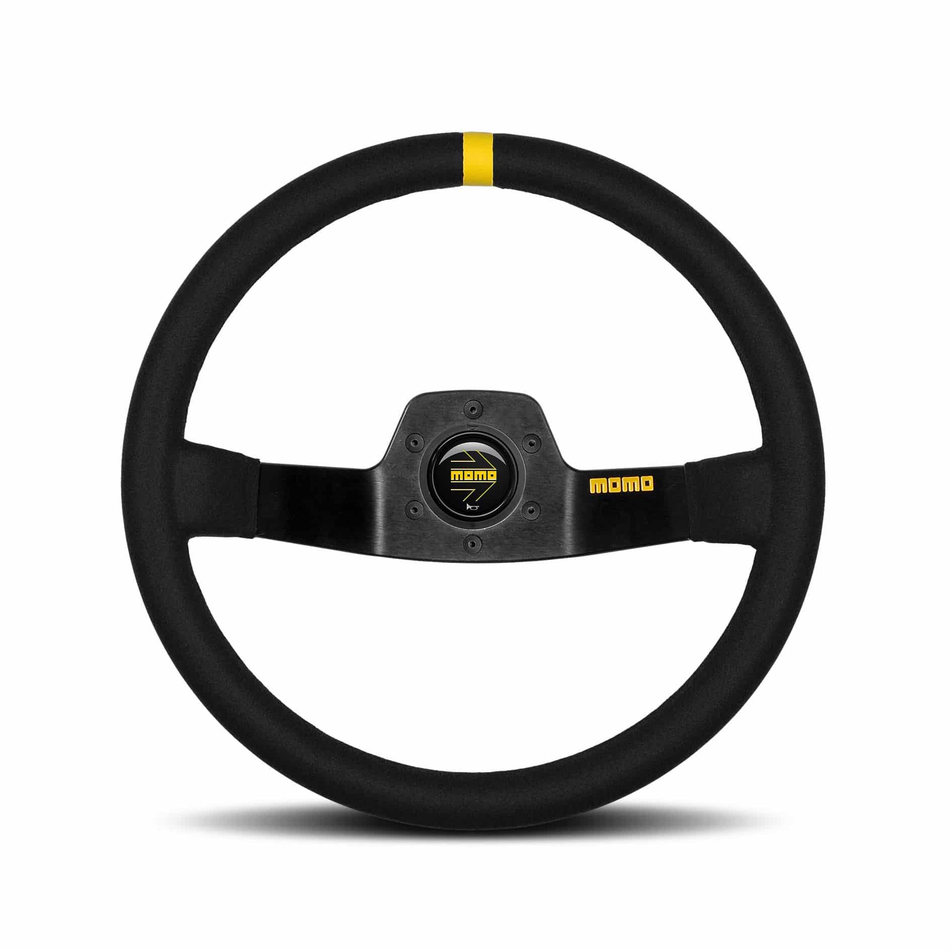 Momo Mod.02 Black 350mm Deep Dish Suede Steering Wheel