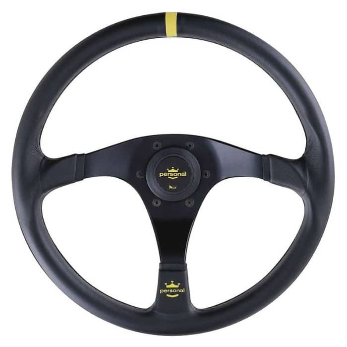 Personal Trophy Black 350mm Suede Steering Wheel