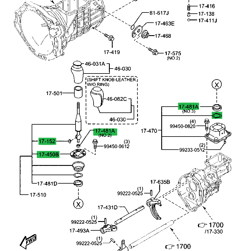 Masterページ Genuine Shifter Rebuild Kit for Mazda MX-5 NC 08-15 6 Speed