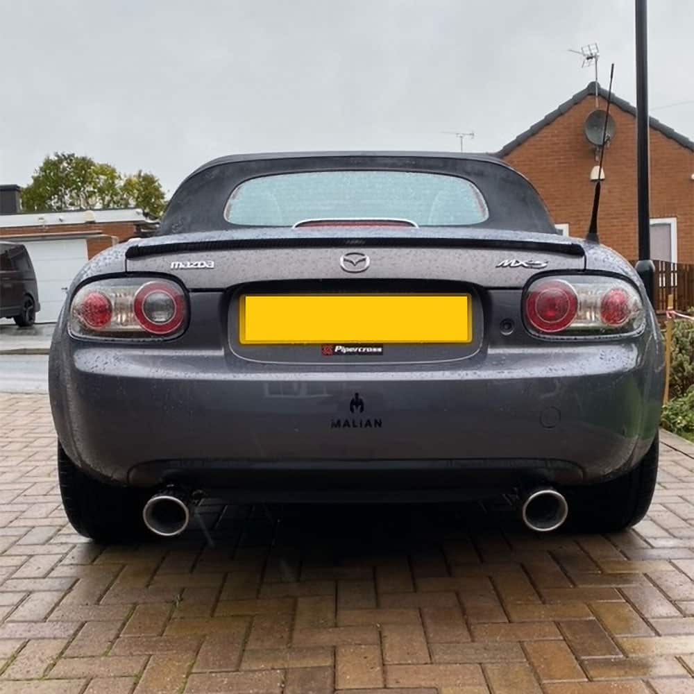 MX5 Mk3 Malian 2.3in Dual Exit Stainless Back Box (NC)