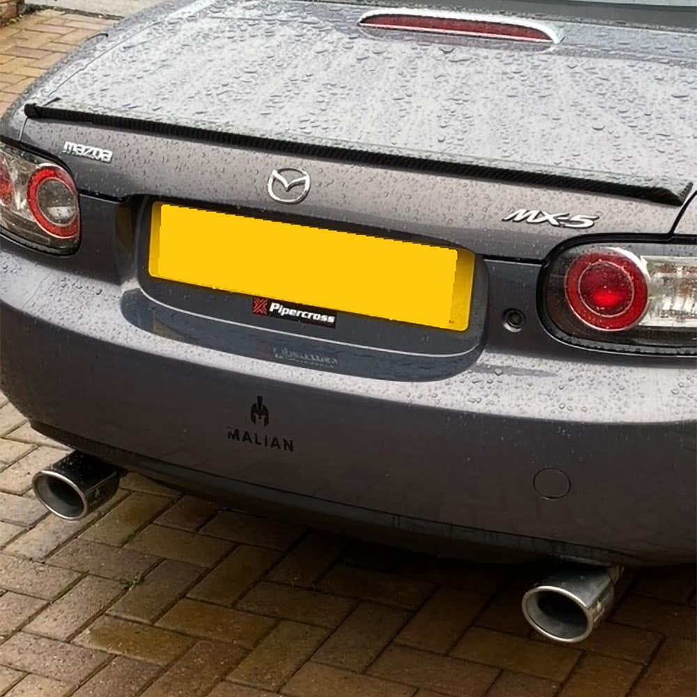 MX5 Mk3 Malian 2.3in Dual Exit Stainless Back Box (NC)