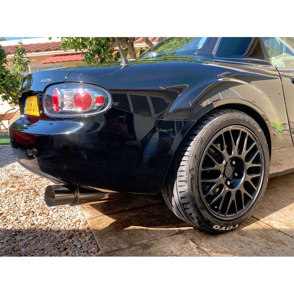 MX5 Mk3 Malian 2.3in Single Exit Stainless Back Box (NC)