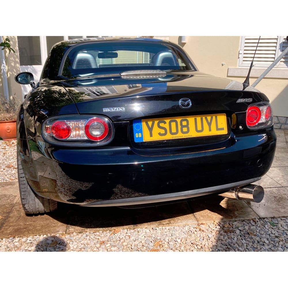 MX5 Mk3 Malian 2.3in Single Exit Stainless Back Box (NC)