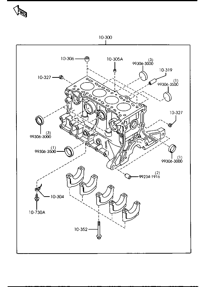 1030Aa: Cylinder Block (1800Cc) | Mazda MX-5 Performance Parts