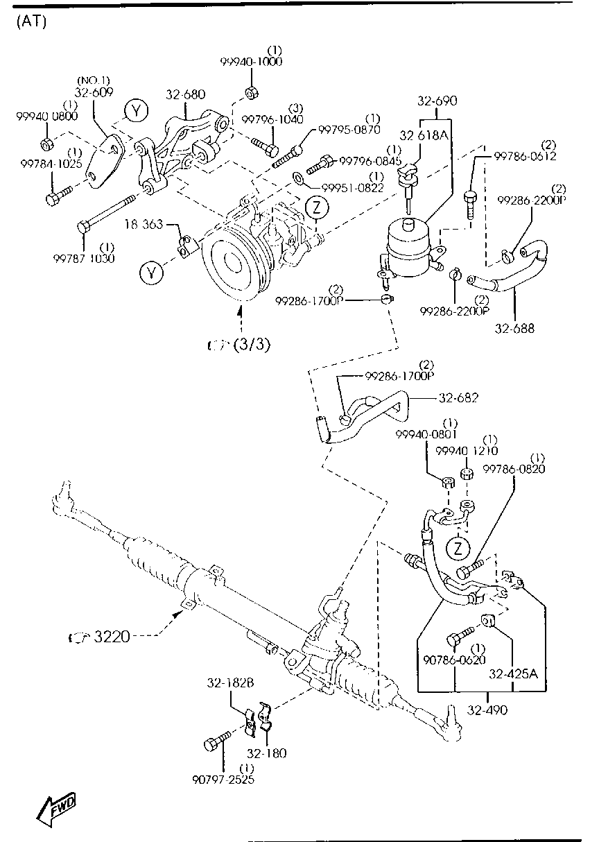 3240A: Power Steering System [02/03] | Mazda MX-5 Performance Parts ...