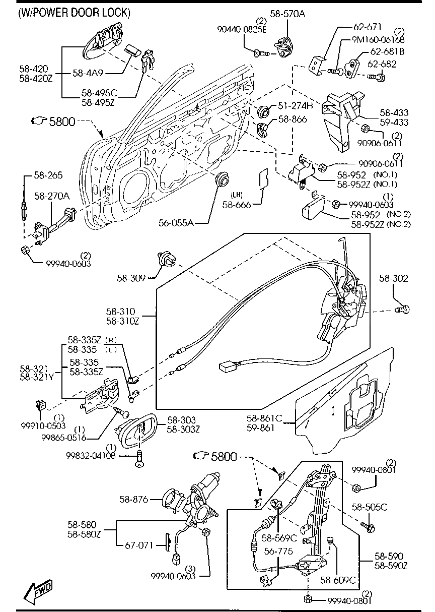 5830A: Front Door Mechanisms [01/02] | Mazda MX-5 Performance