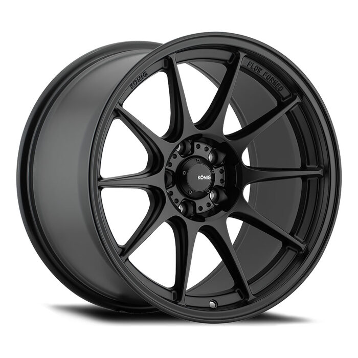 Konig Dekagram 17x8 ET45 4x100 Semi-Matte Black Alloy Wheel