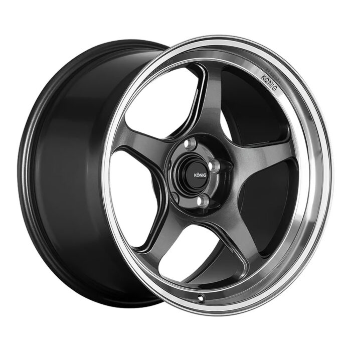 Konig Hyperspec 17x8 ET40 4x100 Anthracite Metallic Machined Lip Alloy Wheel