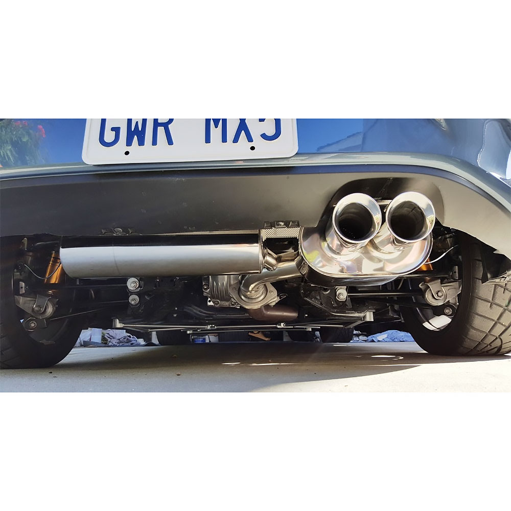 MX5 Mk4 RoadsterSport SuperStreet Dual Tip Stainless Back Box (ND)
