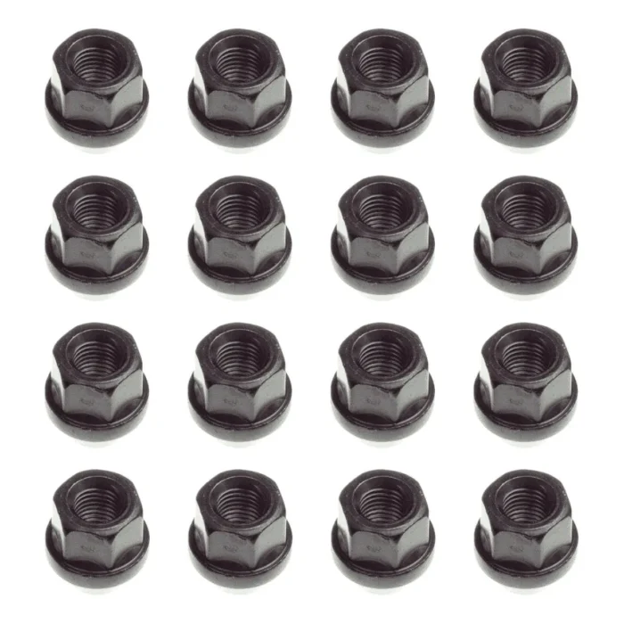 M'z Labo M12x1.5 Black Opened Ended 19mm Hex Wheel Nuts 16 pcs