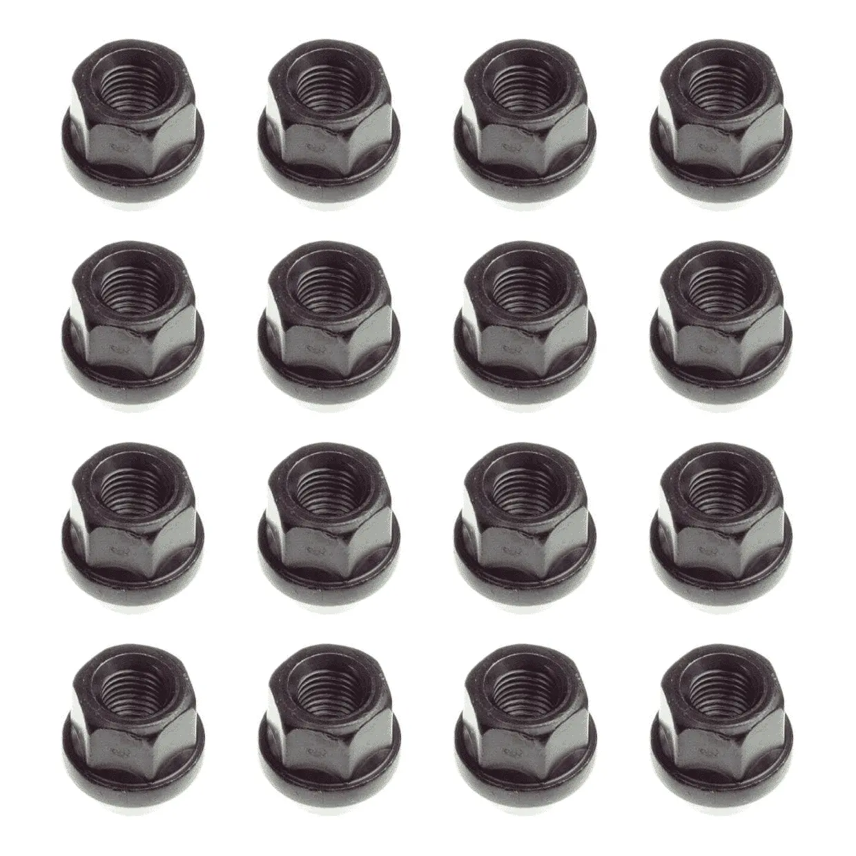 Silver Lug Nuts M12x1.25 Open End Bulge Acorn Cone Seat 19mm Hex - 100
