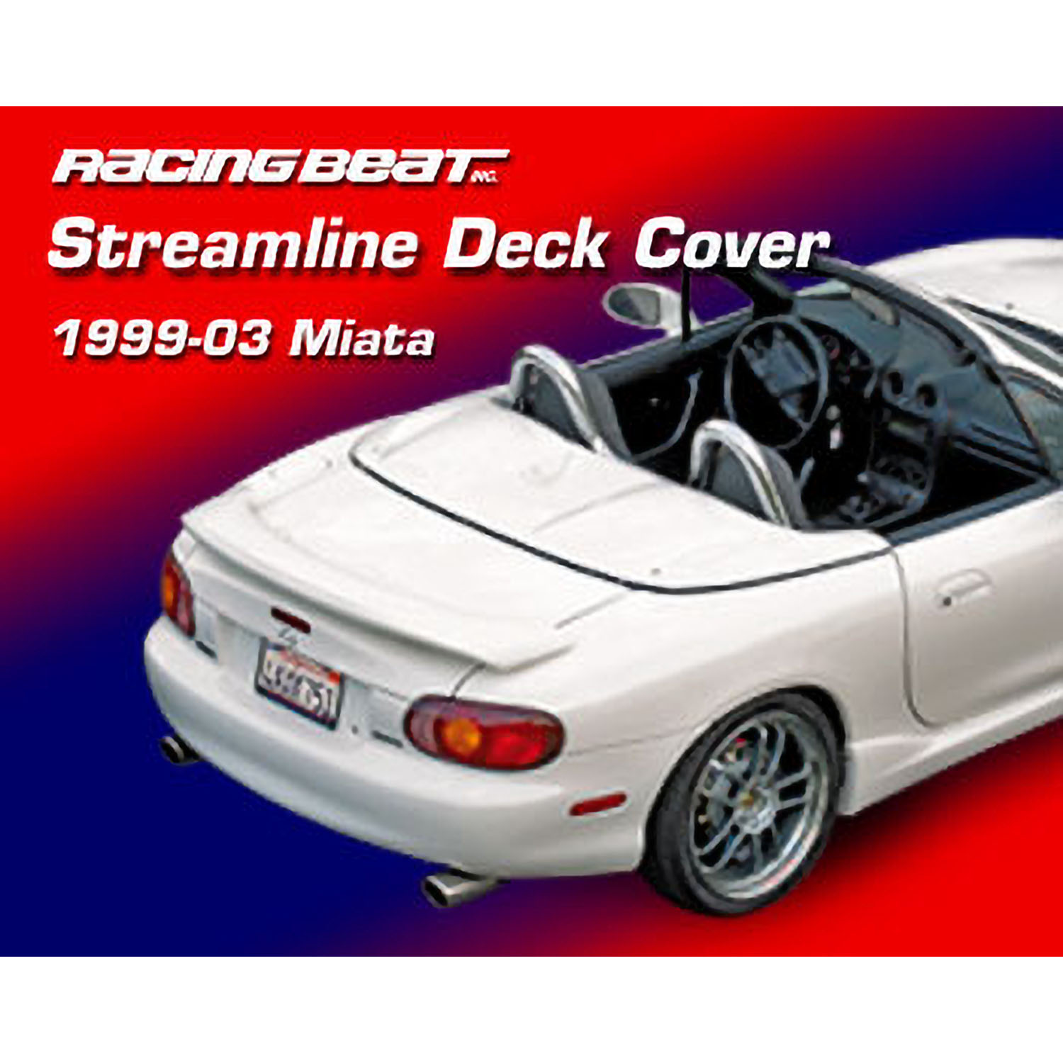 Mx3 Rear Topping MX5 Mk2 Racing Beat Streamline 3-Piece Rear Deck Cover (NB)