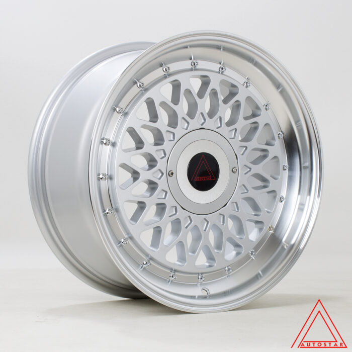 Autostar Silhouette 17x8 ET30 4x100 Polished Lip Silver Alloy Wheel